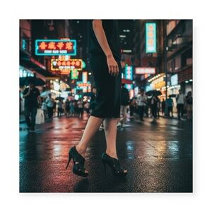 Elizabeth and James 𒀭 Milla Platform Stiletto Heel Sandal 𒀭 Black Sheen 𒀭7.5M